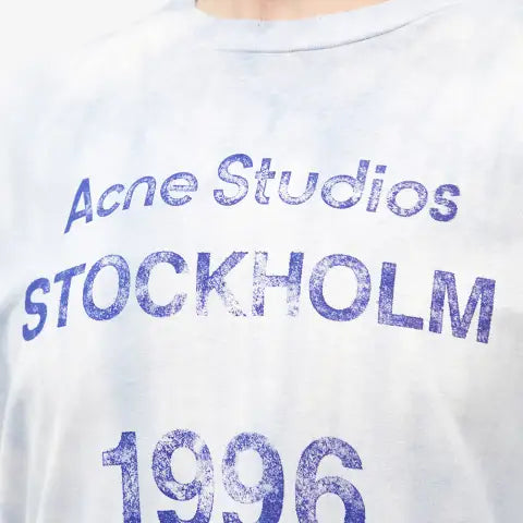 Acne Studios Stockholm 1996 Stamp T-shirt Blue