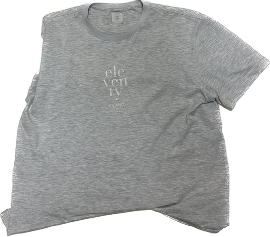 Eleventy Cropped Tee Grey